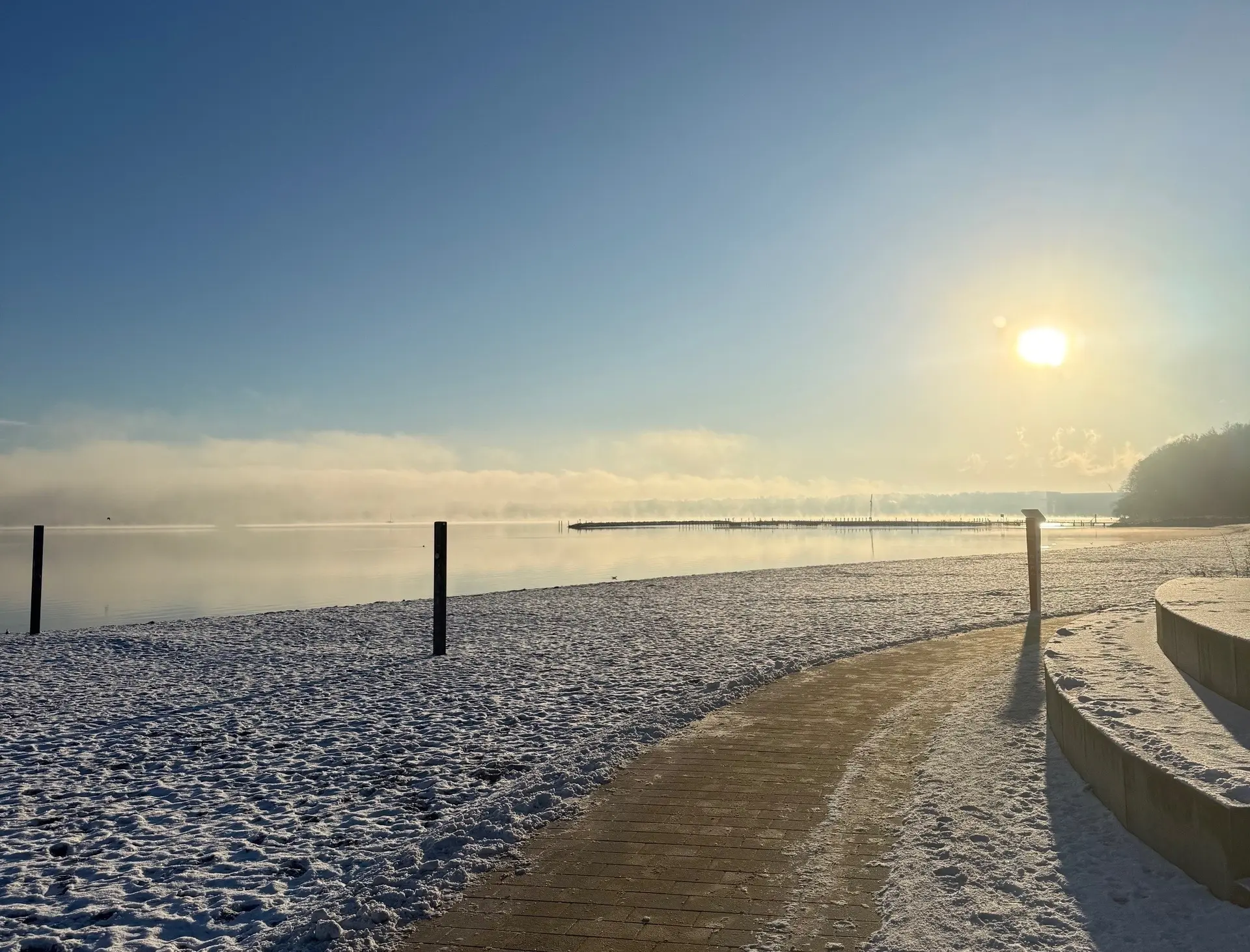 Sonnenaufgang im Winter über der Flensburger Förde | © Gerhild Schiller